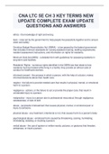 CNA LTC 5E CH 3 KEY TERMS NEW  UPDATE COMPLETE EXAM UPDATE  QUESTIONS AND ANSWERS