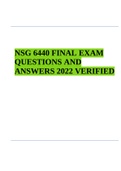 NSG 6440 FINAL EXAM  QUESTIONS AND  ANSWERS 2022 VERIFIED