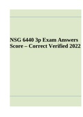 NSG 6440 3p Exam Answers  Score – Correct Verified 2022