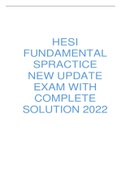 HESI FUNDAMENTAL SPRACTICE NEW UPDATE EXAM WITH  COMPLETE  SOLUTION 2022