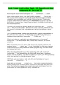Red Cross Instructor Test- 22 Questions And Answers A&plus; Scored &excl;&excl;&excl;
