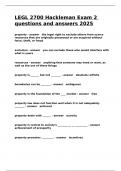 LEGL 2700 Hackleman Exam 2 questions and answers 2025&period;