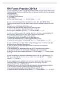 RN Funds Practice 2019 A