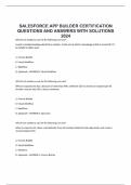 SALESFORCE APP BUILDER CERTIFICATION QUESTIONS AND ANSWERS WITH SOLUTIONS 2024