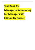 Test Bank for Managerial Accounting for Managers 5th Edition By Noreen&period;pdf