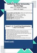 HSCI 131 Health & Society 2024 - 2025 HSCI 131 Final Exam Questions Review with Verified Solutions &vert; 100&percnt; Pass &vert; Graded A&plus; &vert;