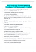 BYU Music 101 Exam 1 Complete Questions And Responses A&plus; Graded