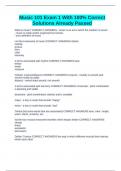 Music 101 Exam 1 With 100&percnt; Correct Solutions Already Passed
