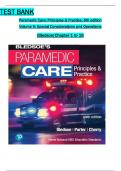TEST BANK for PARAMEDIC CARE&colon; PRINCIPLES & PRACTICE 5TH EDITION Volume 5 Special Considerations and Operations BLEDSOE