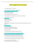 CADC Completed Latest Exam Guide Completed&semi; All answers 100&percnt; Verified&period; 2022&sol;2023&period;