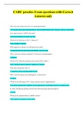 CADC practice Exam questions with Correct Answers only&semi; 100&percnt; Verifiable&period; 2022&sol;2023&period; 