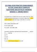 CCI FINAL ECHO PRACTICE EXAM NEWEST  ACTUAL EXAM WITH COMPLETE  QUESTIONS AND DETAILED ANSWERS  GRADED A &vert; BRAND NEW&excl;&excl;&excl; 