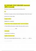 PA NOTARY TEST 2024&sol;2025-Answered 100&percnt; Correctly