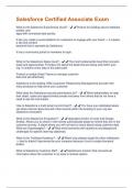 Salesforce Certified Associate Exam  Questions with Answers &lpar;All Answers Correct&rpar;