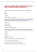  Test Bank For Psychiatric Mental Health Nursing&comma; 9th Edition by Sheila L&period; Videbeck All Chapters 1-24 LATEST 2024