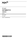 AQA A-level MATHEMATICS 7357&sol;2 Paper 2 Mark scheme June 2022 Version&colon; 1&period;0 Final Mark Scheme