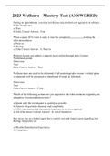 2023 Wellcare - Mastery Test &lpar;ANSWERED&rpar; &vert;&vert; Wellcare ACT Mastery Certification