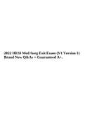 2022 HESI Med Surg Exit Exam (V1 Version 1) Brand New Q&As + Guaranteed A+.