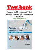 Nursing Health Assessment 3rd Edition Jensen Test Bank ISBN:978-1496349170|1-30 Chapter|Complete Guide A+
