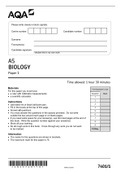 AQA JUNE 2022 BIOLOGY AS LEVEL 7401 PAPER 1 QUESTION PAPER