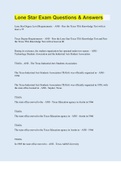 Lone Star Exam Questions & Answers &vert; 190 Questions with 100&percnt; Correct Answers &vert; Updated & Verified &vert; 22 Pages