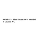 NURS 6531 Advanced Pharmacology Final Exam 100% Verified & Graded A+. 