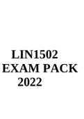 LIN1502- Multilingualism: The Role Of Language In The South African Context EXAM PACK  2022.