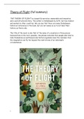 Complete novel summary - "Theory of Flight"
