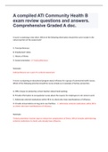 A compiled ATI Community Health B exam review questions and answers&period; Comprehensive Graded A doc&period;