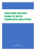 2022 HESI RN EXIT EXAM V2 WITH COMPLETE SOLUTION
