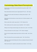 Cosmetology State Board Pennsylvania &vert; 200 Questions with 100&percnt; Correct Answers &vert; Updated & Verified