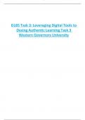 D185 Task 3&colon; Leveraging Digital Tools to  Desing Authentic Learning Task 3  Western Governors University