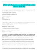 RNSG 1251-Pediatric exam 4-with 100&percnt;b verified solutions-2022-2023