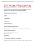 NURS 642 Exam 2&period; Maryville University&period;  Questions And Answers 100&percnt; Correct&excl;&excl;&excl;