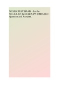 NCSBN TEST BANK - for the NCLEX-RN & NCLEX-PN UPDATED Question and Answers&period;