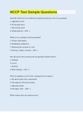 NCCP Test Sample Questions &vert; with 100&percnt; Correct Answers &vert; Updated & Verified