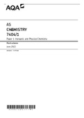 AQA AS CHEMISTRY 7404&sol;1 Paper 1 Inorganic and Physical Chemistry Mark scheme June 2022 Version&colon; 1&period;0 Final 