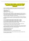 ATI Fluid&comma; Electrolyte&comma; and Acid-Base Targeted Exam&sol;30 Questions with Answers