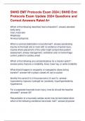 SNHD EMT Protocols Exam 2024 &vert; SNHD Emt  Protocols Exam Update 2024 Questions and  Correct Answers Rated A&plus;