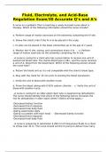 Fluid&comma; Electrolyte&comma; and Acid-Base Regulation Exam&sol;30 Accurate Q&rsquo;s and A&rsquo;s