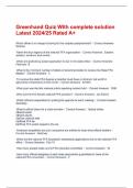 Greenhand Quiz With complete solution Latest 2024&sol;25 Rated A&plus;
