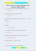 NHA and Core Exam Questions and  Answers 2024&sol;2025
