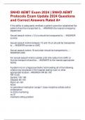 SNHD AEMT Exam 2024 &vert; SNHD AEMT  Protocols Exam Update 2024 Questions  and Correct Answers Rated A&plus; 