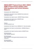 SNHD AEMT Protocol Exam 2024 &vert; SNHD  AEMT Protocol Exam Update Latest  2024 Questions and Correct Answers  Rated A&plus;