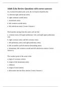 Adult Echo Review Questions with correct answers&period;