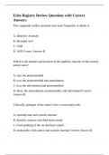 Echo Registry Review Questions with Correct Answer1&period;