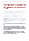 ASA Powerplant Orals Exam 2024 &vert; ASA  Power Plant Orals Exam Update Latest  2024 Questions and Correct Answers  Rated A&plus; 