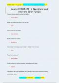 Exam 2 NURS 2113 Questions and  Answers 2024&sol;2025