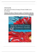 Test Bank For Olds&rsquo; Maternal-Newborn Nursing and Women&rsquo;s Health Across the Lifespan 10th Edition By Davidson Complete Guide Latest Update Version 2024