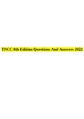 TNCC 8th Edition Questions And Answers 2022.